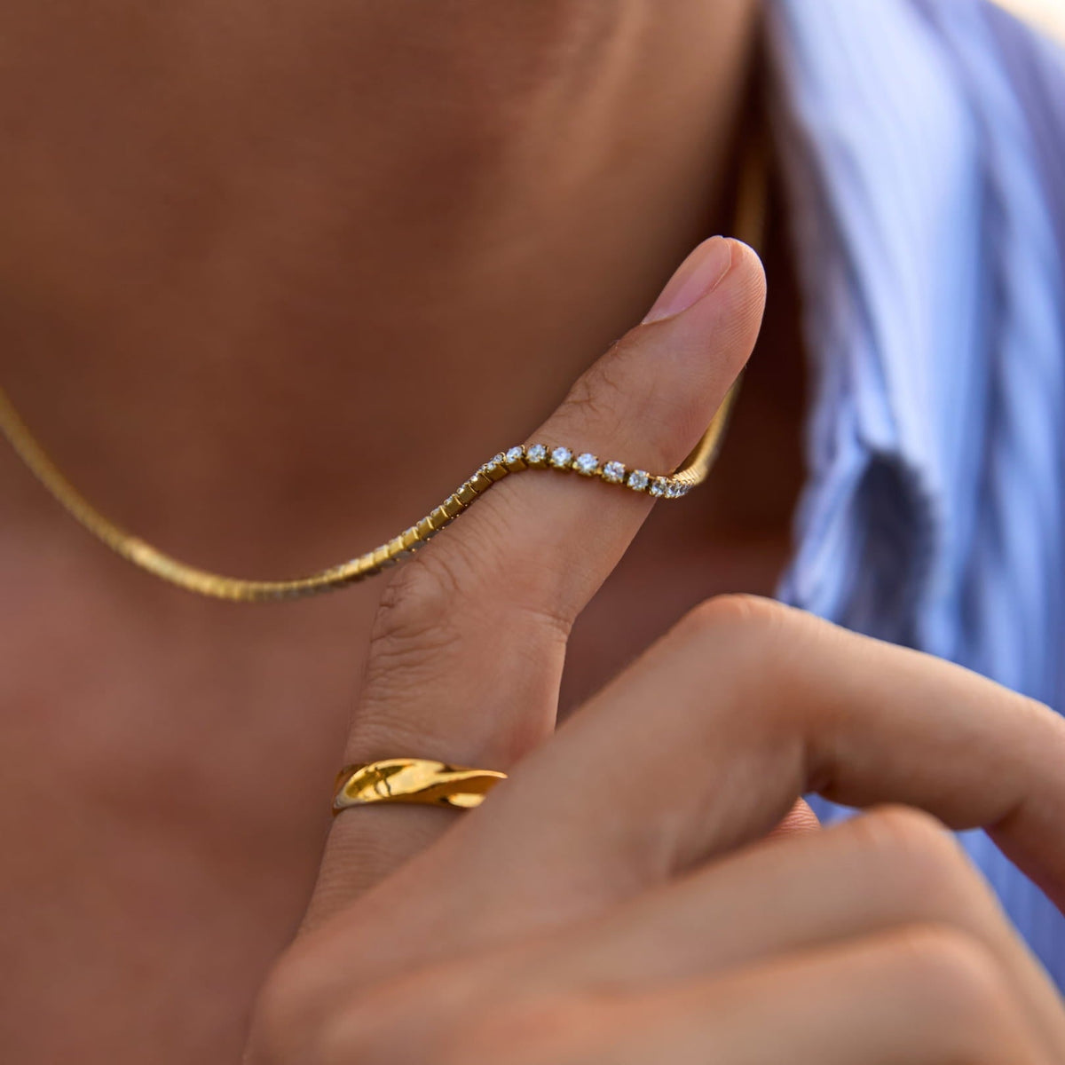 Minimal Tennis Necklace